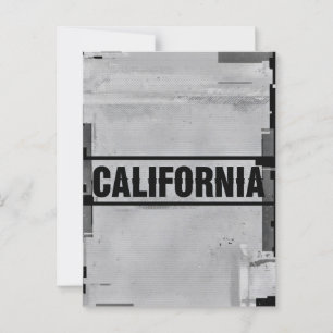 California Art Print – Unieke Lettering Briefkaart