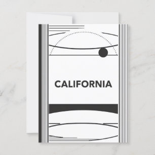 California Art Print – Unieke Lettering Briefkaart