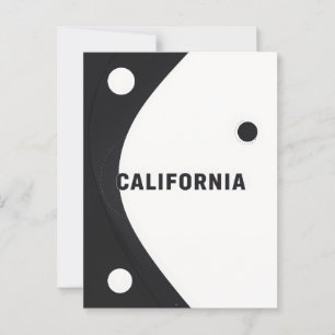 California Art Print – Unieke Lettering Briefkaart