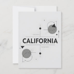 California Art Print – Unieke Lettering Briefkaart