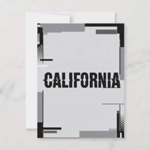 California Art Print – Unieke Lettering Briefkaart