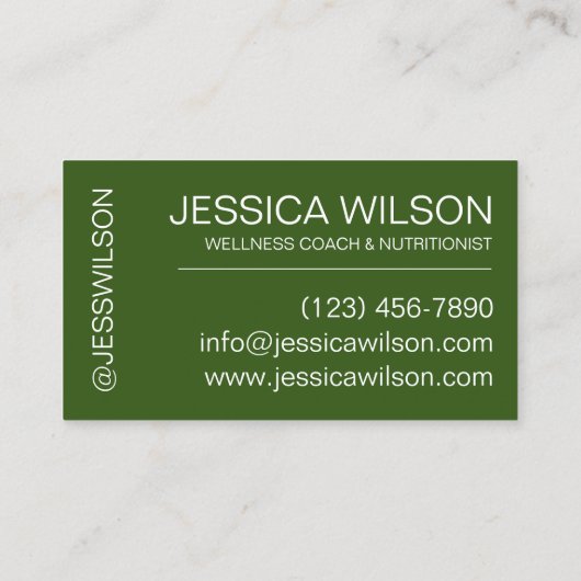 California Avocado Vegetarian Vegan Chef Nutrition Visitekaartje (Achterkant)