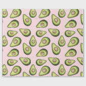 California Avocado Wrapping Paper - Roze Cadeaupapier (Vlak)