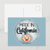California Baby Funny Blue New Boy Briefkaart (Voorkant / Achterkant)