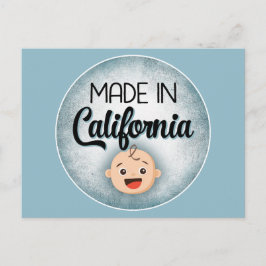 California Baby Funny Blue New Boy Briefkaart