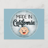 California Baby Funny Blue New Boy Briefkaart (Voorkant)