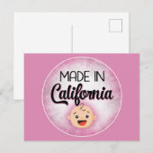 California Baby Funny Pink New Girl Briefkaart (Voorkant / Achterkant)