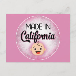 California Baby Funny Pink New Girl Briefkaart