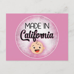 California Baby Funny Pink New Girl Briefkaart