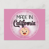 California Baby Funny Pink New Girl Briefkaart (Voorkant)