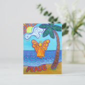California Beach Angel Briefkaart (Staand voorkant)