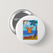 California Beach Angel Ronde Button 5,7 Cm (Voorkant /achterkant)