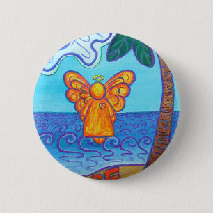 California Beach Angel Ronde Button 5,7 Cm