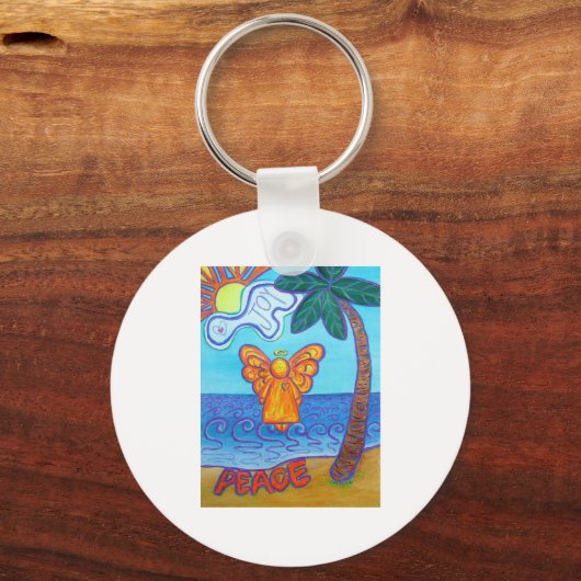California Beach Angel Sleutelhanger (Voorkant)