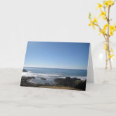 California Beach Blank Wenskaart Kaart (Gele Bloem)