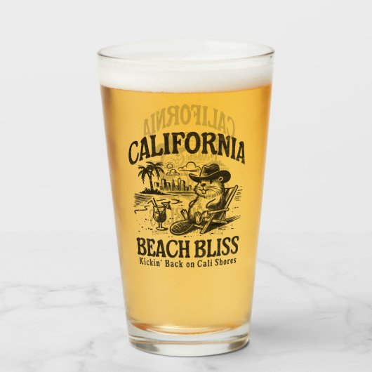 California Beach Bliss op Cali Shores Glas (Voorkant gevuld)