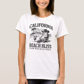 California Beach Bliss op Cali Shores T-shirt (Voorkant)