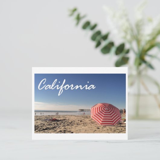 California Beach Briefkaart (Staand voorkant)