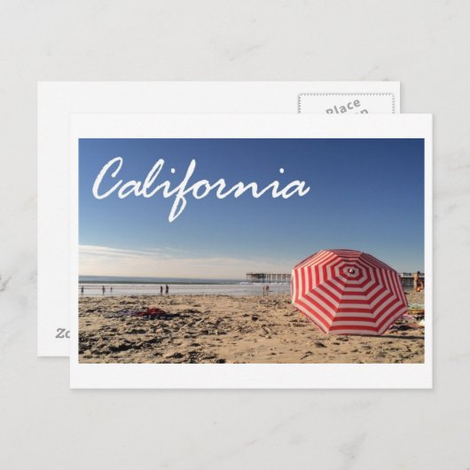 California Beach Briefkaart (Voorkant / Achterkant)