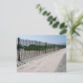 California Beach Fence Post Card Briefkaart (Staand voorkant)