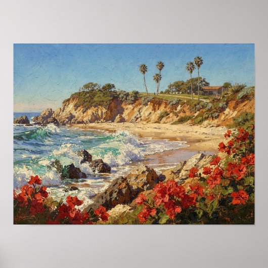  California Beach | Impressionist Coastal Art Poster (Voorkant)