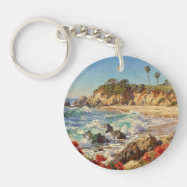  California Beach | Impressionist Coastal Art Sleutelhanger