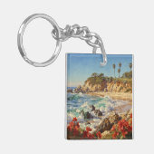  California Beach | Impressionist Coastal Art Sleutelhanger (Voorkant Links)