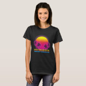 California Beach Life Electro Retro Sunset Love Ca T-shirt (Voorkant volledig)