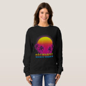 California Beach Life Electro Retro Sunset Love Ca Trui (Voorkant volledig)