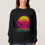 California Beach Life Electro Retro Sunset Love Ca Trui (Voorkant)