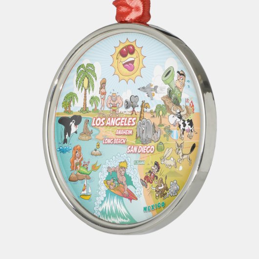 California Beach Life Ornament (Links)