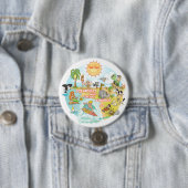 California Beach Life Ronde Button 7,6 Cm (In situ)