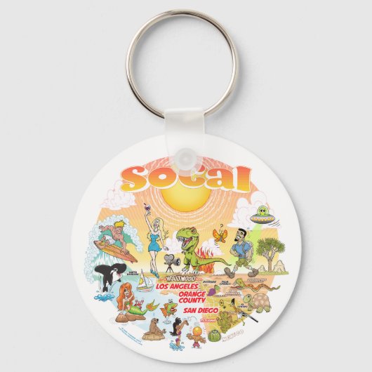California Beach Life Sleutelhanger (Voorkant)