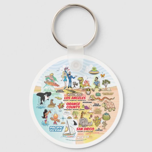 California Beach Life Sleutelhanger (Voorkant)