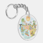 California Beach Life Sleutelhanger (Voorkant Links)