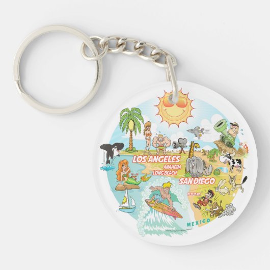 California Beach Life Sleutelhanger (Voorkant)