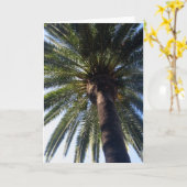 California Beach Palm Custom Photo Wenskaarten Kaart (Gele Bloem)