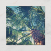 California Beach Palm Fronds Vierkante Visitekaartje (Voorkant)