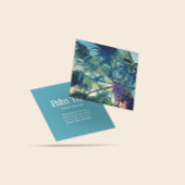 California Beach Palm Fronds Vierkante Visitekaartje