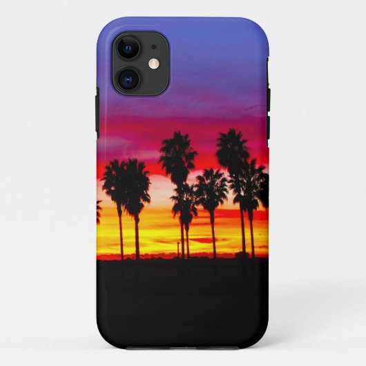 California Beach Palm Trees Iphone Case 4 4S 5 (Achterkant)