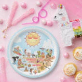 California Beach Paper Bord (Feest)