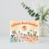 California Beach Paradise Briefkaart (Staand voorkant)