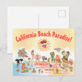 California Beach Paradise Briefkaart (Voorkant / Achterkant)
