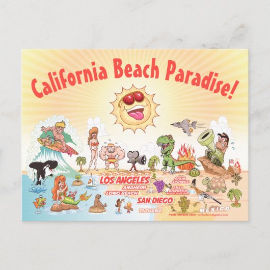 California Beach Paradise Briefkaart (Voorkant)