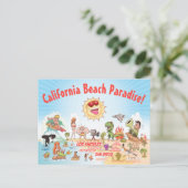 California Beach Paradise Briefkaart (Staand voorkant)