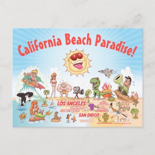 California Beach Paradise Briefkaart (Voorkant)