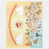California Beach Paradise Fleece Deken (Voorkant)