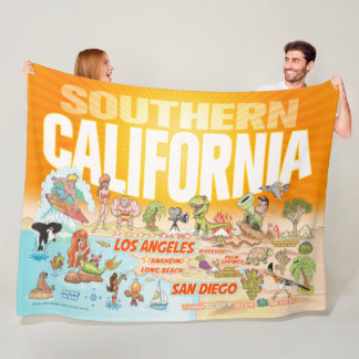 California Beach Paradise Fleece Deken
