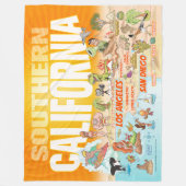 California Beach Paradise Fleece Deken (Voorkant)