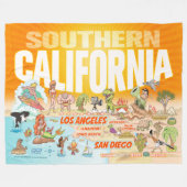 California Beach Paradise Fleece Deken (Voorkant (Horizontaal))